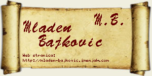 Mladen Bajković vizit kartica